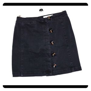 (Washed Black) Pacsun Skirt with off-center Buttons